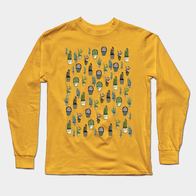 Cactus Long Sleeve T-Shirt by msmart